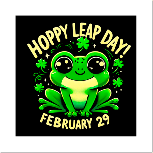 Funny Frog Hoppy Leap Day February 29 Birthday Leap Year Posters and Art